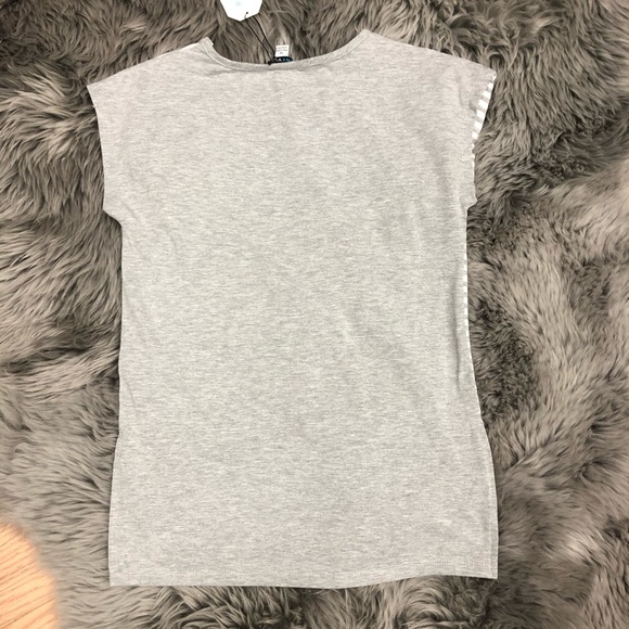 Preview | Girls ‘Beautiful’ T-Shirt | Grey & White | Size 14 - Picture 2 of 2